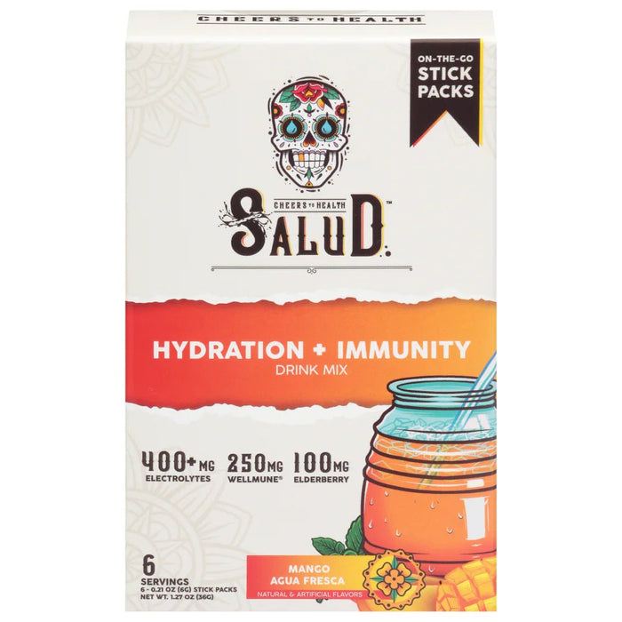 Taste Salud Mezcla para bebida de mango para hidratación e inmunidad de 6 servicios - Quierox - Tienda Online