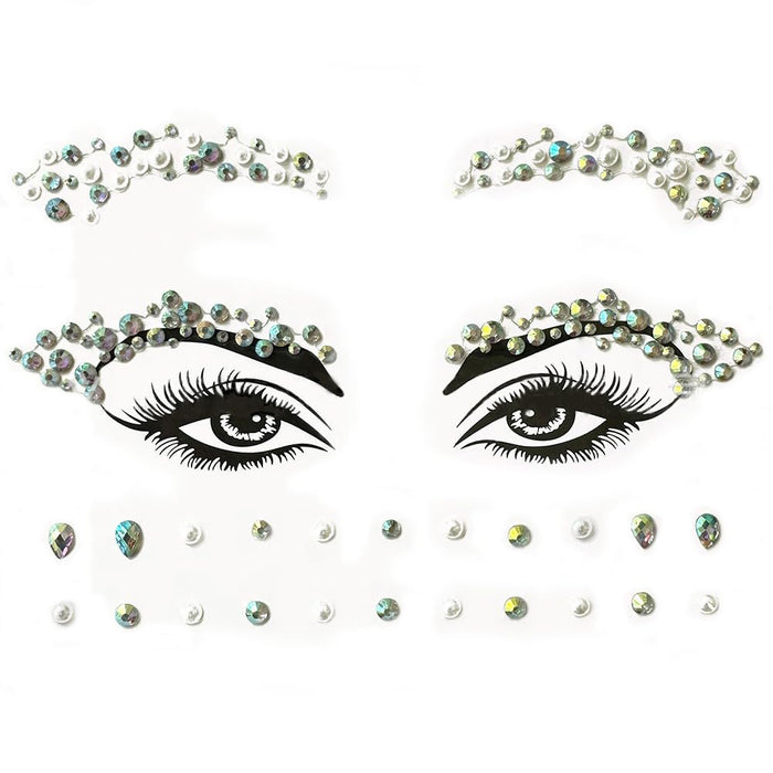 Tatuaje facial con perlas y diamantes de imitación 3D - Quierox - Tienda Online