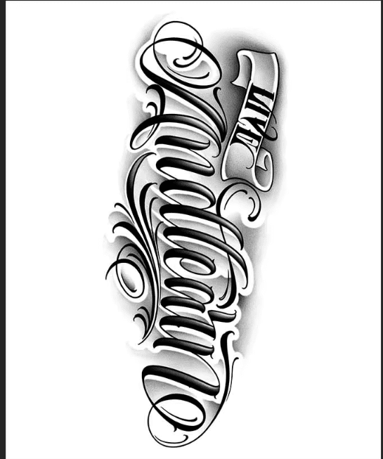 Tatuaje temporal impermeable para brazo con fuente redondeada, de larga duración - Quierox - Tienda Online