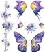 Tatuajes temporales de mariposa con purpurina - Quierox - Tienda Online