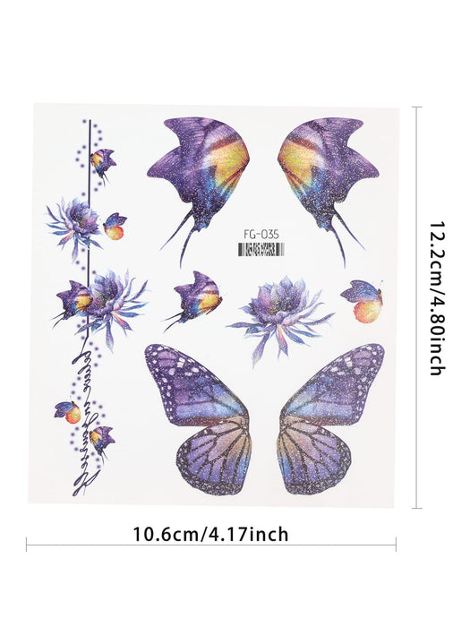 Tatuajes temporales de mariposa con purpurina - Quierox - Tienda Online