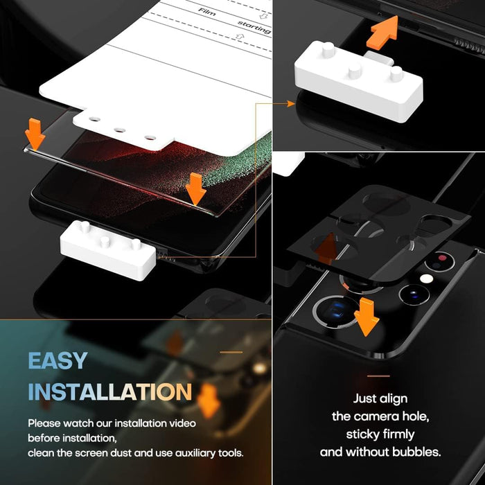 TAURI [Paquete de 2+2 diseñados para Samsung Galaxy S21 Ultra 5G - Quierox - Tienda Online