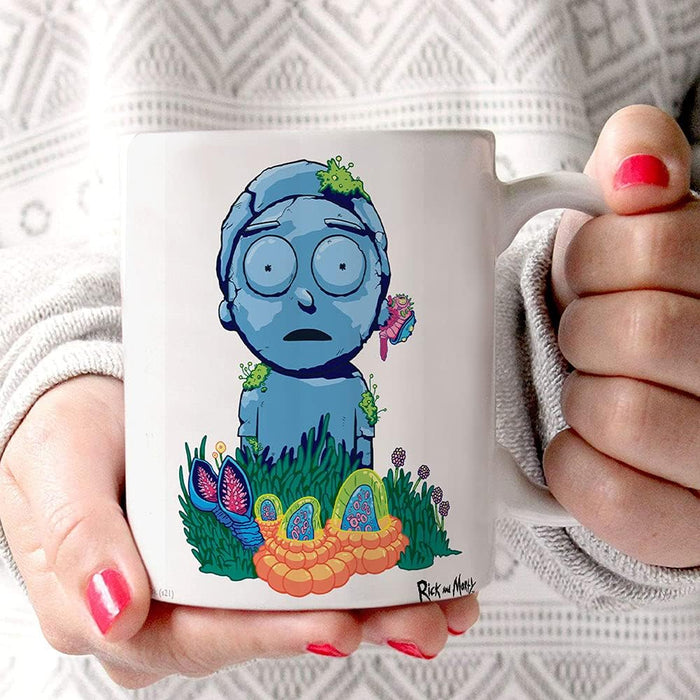 Taza de café o té de cerámica de 11 oz, Marcadores de tendencias Rick y Morty, Ricktanical - Quierox - Tienda Online