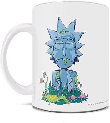 Taza de café o té de cerámica de 11 oz, Marcadores de tendencias Rick y Morty, Ricktanical - Quierox - Tienda Online