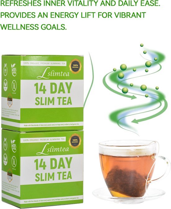Té SlimTea: té supresor del apetito para una pérdida de peso natural - 14 días (1 caja) - Quierox - Tienda Online