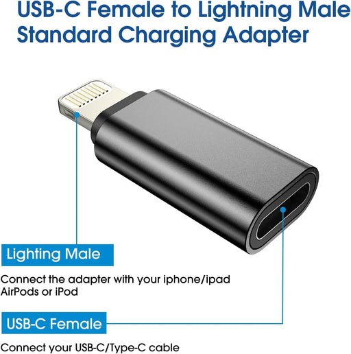 TechMatte Adaptador USB C a Lightning, [2 unidades] - Quierox - Tienda Online
