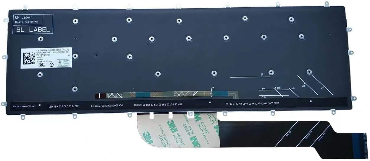 Teclado de repuesto para laptop con retroiluminación para Dell Inspiron - Quierox - Tienda Online