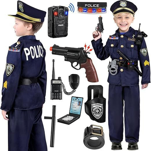 Tepsmigo Disfraz de oficial de policía para niños, disfraz de policía para niños - Quierox - Tienda Online