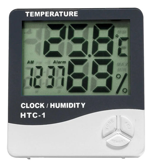 Termohigrómetro Digital Con Reloj Para Interior - Quierox - Tienda Online