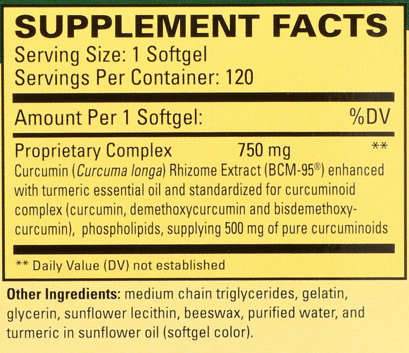 Terry Naturally CuraMed 750 mg Complejo de curcumina - 120 cápsulas blandas - Quierox - Tienda Online
