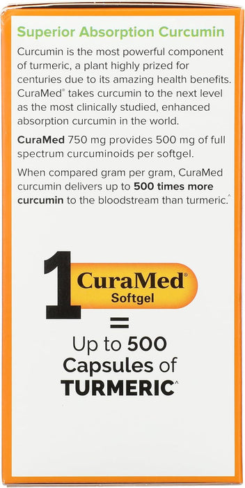 Terry Naturally CuraMed 750 mg Complejo de curcumina - 120 cápsulas blandas - Quierox - Tienda Online