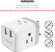 TESSAN adaptador de corriente para Reino Unido con 3 tomas americanas y 2 puertos de carga USB - Quierox - Tienda Online