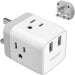 TESSAN adaptador de corriente para Reino Unido con 3 tomas americanas y 2 puertos de carga USB - Quierox - Tienda Online