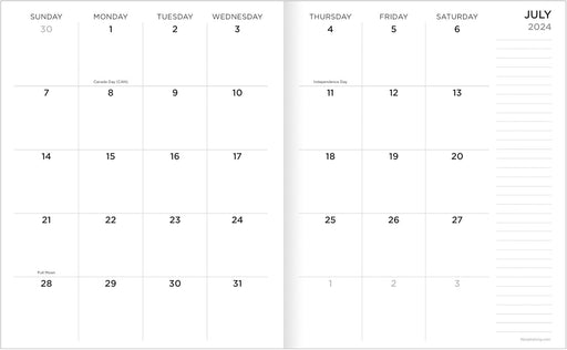 TF PUBLISHING Julio 2024 - Junio 2025 Planificador mensual mediano en rosa y rojo - Quierox - Tienda Online