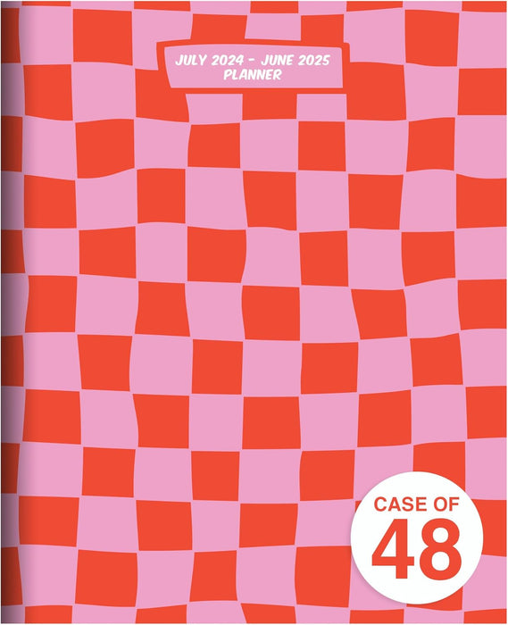 TF PUBLISHING Julio 2024 - Junio 2025 Planificador mensual mediano en rosa y rojo - Quierox - Tienda Online