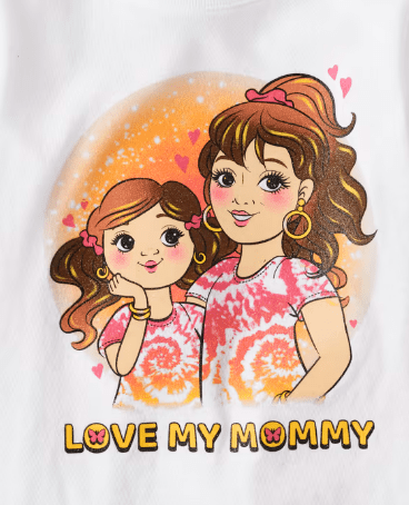 The Children's Place Camiseta con gráfico Love Mommy para bebés y niñas pequeñas - Quierox - Tienda Online