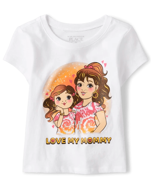The Children's Place Camiseta con gráfico Love Mommy para bebés y niñas pequeñas - Quierox - Tienda Online