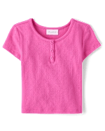 The Children's Place Top de punto con cuello henley para niña - Quierox - Tienda Online