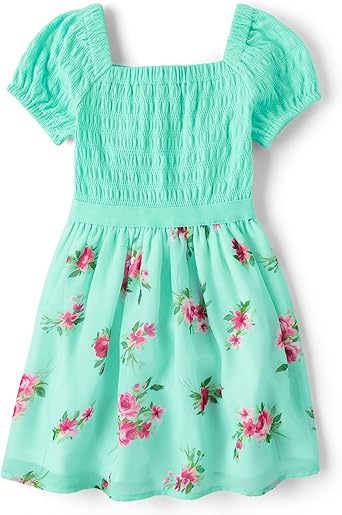 The Children's Place Vestidos elegantes de manga corta para niñas - Quierox - Tienda Online