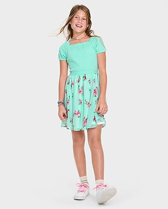 The Children's Place Vestidos elegantes de manga corta para niñas - Quierox - Tienda Online