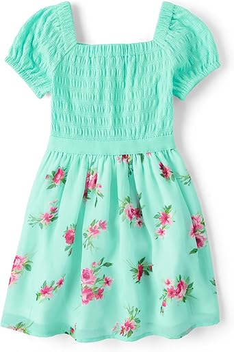 The Children's Place Vestidos elegantes de manga corta para niñas - Quierox - Tienda Online