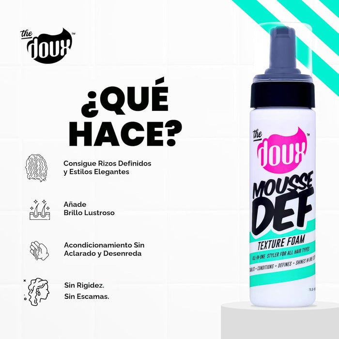 The Doux Mousse multiusos para cabello rizado, espuma con textura para peinar - Quierox - Tienda Online