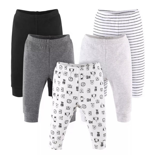 The Peanutshell - Pack de 5 pantalones para bebé, animales de safari grises - Quierox - Tienda Online