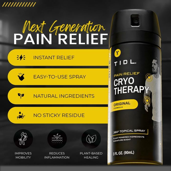 TIDL Spray analgésico de crioterapia alivio específico para el dolor de cuello, articulaciones y músculos 90ml g - Quierox - Tienda Online