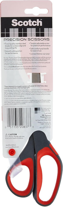 Tijeras de precisión, puntiagudas, 8" de largo, 3 1/8" corte - Quierox - Tienda Online