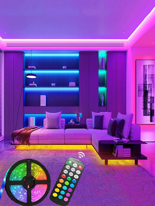 Tira de luces Led Rgb controlada por aplicación, 1m/2m/3m/5m - Quierox - Tienda Online
