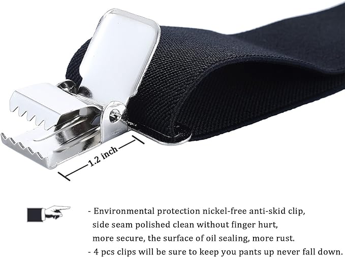 Tirantes utilitarios para hombre, elásticos ajustables, resistentes, de 2 pulgadas de ancho - Quierox - Tienda Online