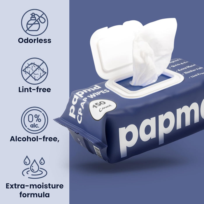 Toallitas CPAP sin perfume, paquete de 150 toallitas de viaje, tela gruesa sin pelusa - Quierox - Tienda Online