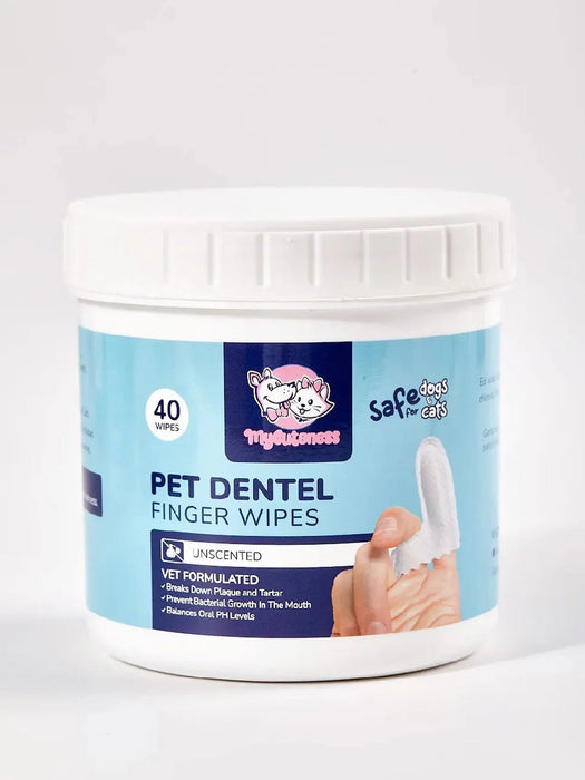 Toallitas limpiadoras de dientes premium My Cuteness para gatos y perros, 40 toallitas - Quierox - Tienda Online