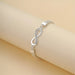 Tobillera con dije brillante infinito de 8 caracteres para mujer, pulsera de tobillo de Metal Vintage con diamantes de imitación - Quierox - Tienda Online