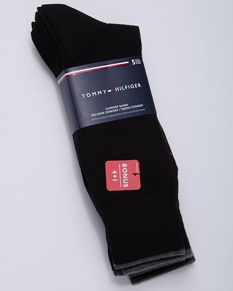 Tommy Hilfiger - Conjunto de cinco pares de calcetines de punto plano en mezcla de rayón - Quierox - Tienda Online