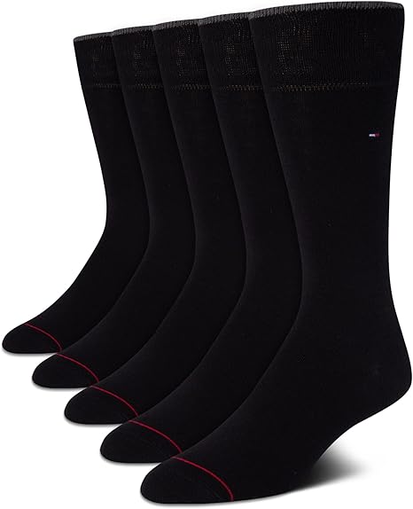 Tommy Hilfiger - Conjunto de cinco pares de calcetines de punto plano en mezcla de rayón - Quierox - Tienda Online