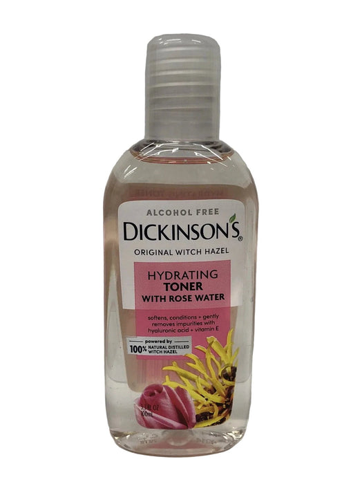 Tónico hidratante sin alcohol con agua de rosas y hamamelis de Dickinson's, 3.3 oz - Quierox - Tienda Online