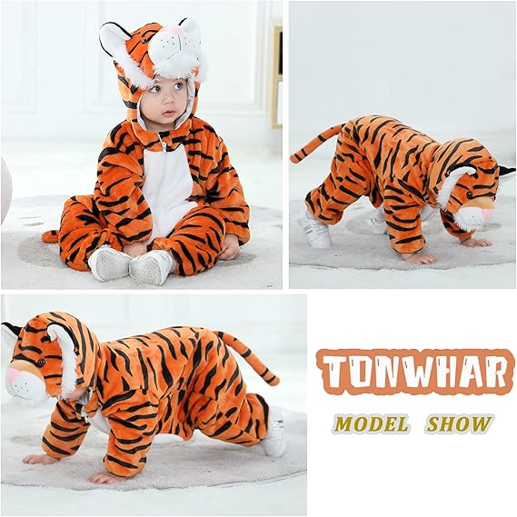 TONWHAR Disfraz unisex de animal para bebé, mameluco con capucha de invierno para niños - Quierox - Tienda Online