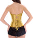 Top corsé Bustier dorado/amarillo con cordones deshuesado fuerte para mujer - Quierox - Tienda Online