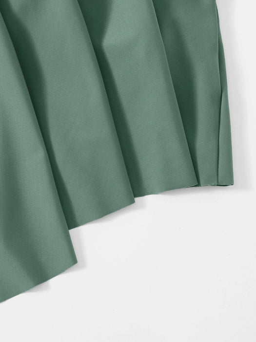 top de bikini con dobladillo de pañuelo liso para playa de verano Swim Lushoire - Quierox - Tienda Online