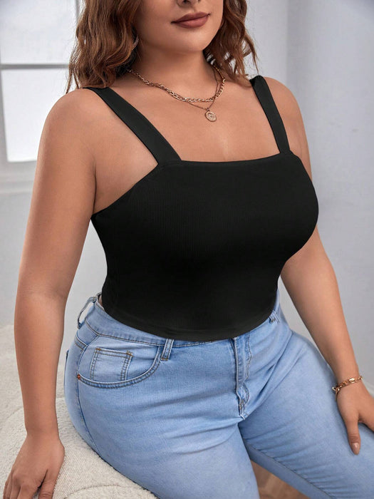 Top de tirantes liso SHEIN Essnce Plus de SHEIN X Shawty Bae - Quierox - Tienda Online