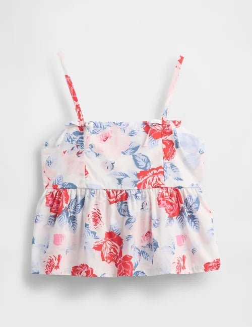 Top peplum con tirantes de lazo para niñas - Quierox - Tienda Online