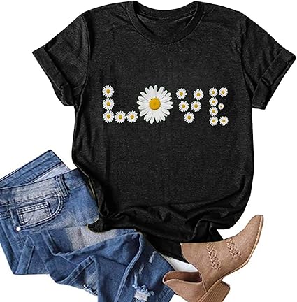 Tops de verano para mujer, camiseta estampada de manga corta - Quierox - Tienda Online