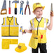 TopTie Disfraz de trabajador de construcción para niños, incluye chaleco, sombrero, bolsillo para cinturón y accesorios - Quierox - Tienda Online