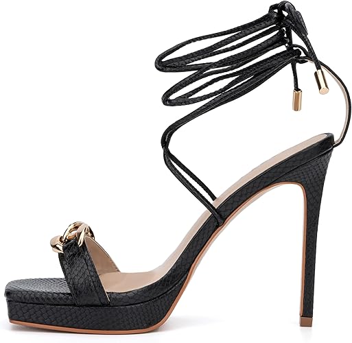 TORGEIS Sandalias de tacón de yuca para mujer, puntera cuadrada - Quierox - Tienda Online