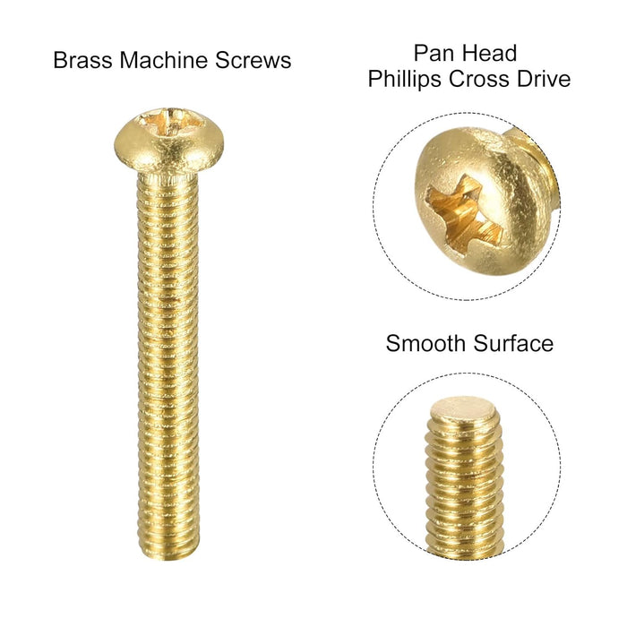 Tornillos de latón para máquina, tornillos Phillips M3 x 20 mm para muebles, equipos - Quierox - Tienda Online