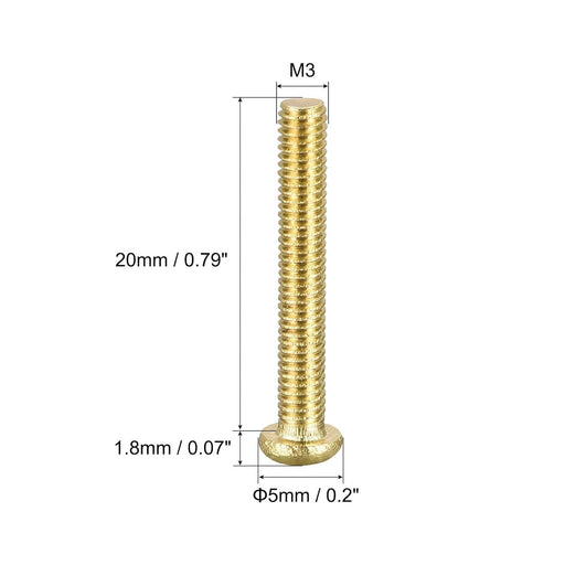 Tornillos de latón para máquina, tornillos Phillips M3 x 20 mm para muebles, equipos - Quierox - Tienda Online