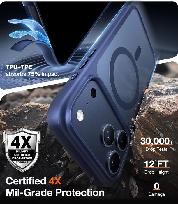 TORRAS Funda magnética más fuerte y a prueba de golpes para iPhone 17 Pro Max - Quierox - Tienda Online