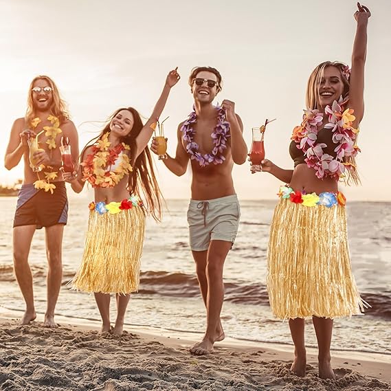 Toulite 36 faldas hawaianas de hierba hawaiana Luau Hula de 24 pulgadas - Quierox - Tienda Online