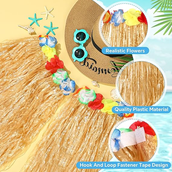 Toulite 36 faldas hawaianas de hierba hawaiana Luau Hula de 24 pulgadas - Quierox - Tienda Online